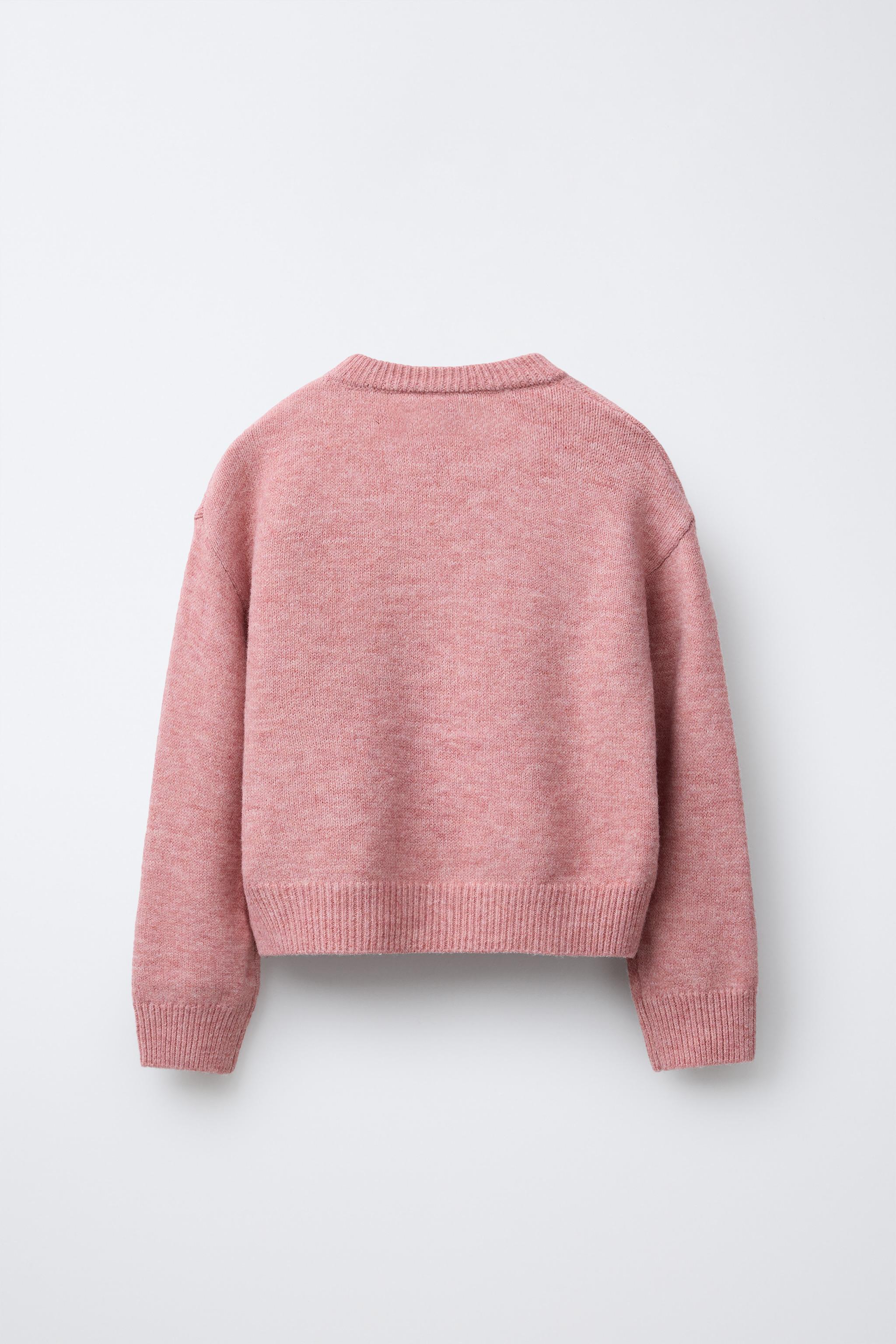 BEADED FLORAL KNIT JUMPER